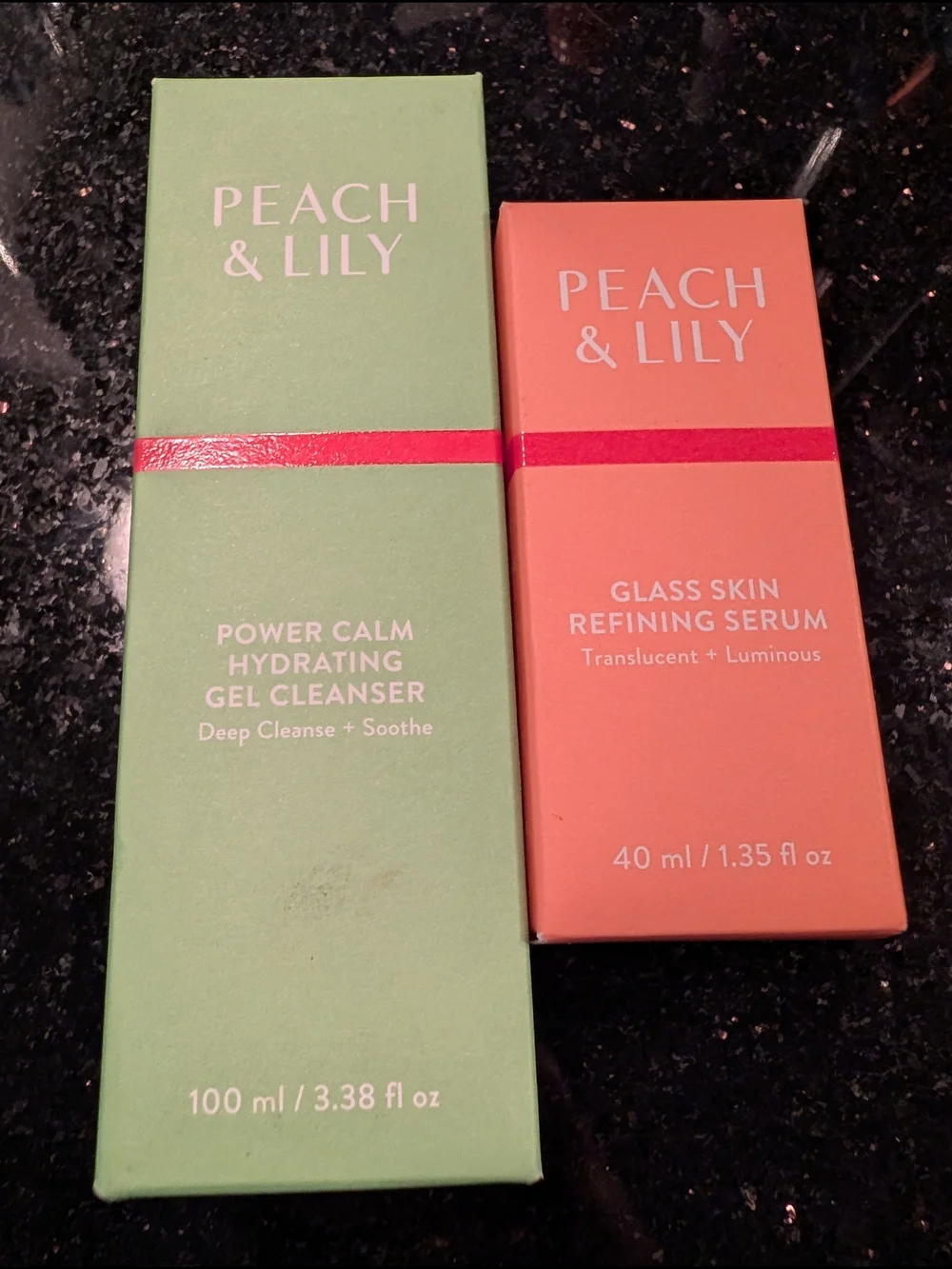 Peach & Lily Hydrating Gel Cleanser + Glass Skin Refining Serum - Green & Coral